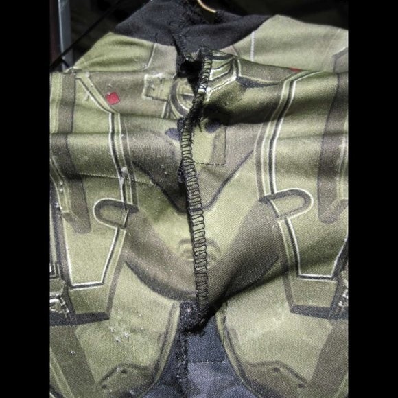 Kids Halo Disguise Padded Muscle Chief Body Suit Costume Infinite Green NoHelmet - Picture 7 of 11